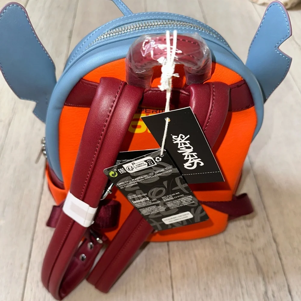 Disney Stitch Kids Backpack - Orange and Blue